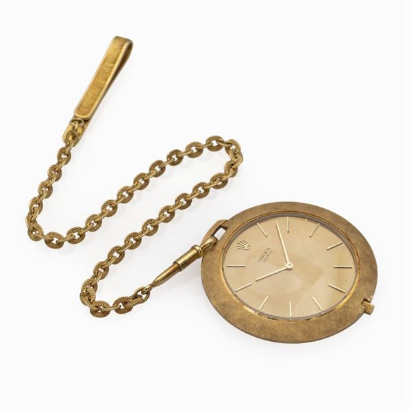 Rolex, orologio da tasca con catena orologio