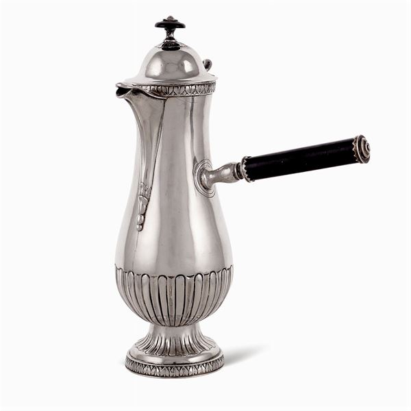 Silver chocolate pot