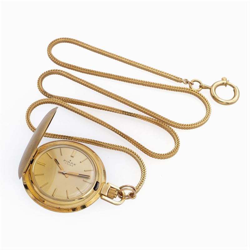 Pimax 17 Rubini, Orologio da Tasca con Catena Orologio