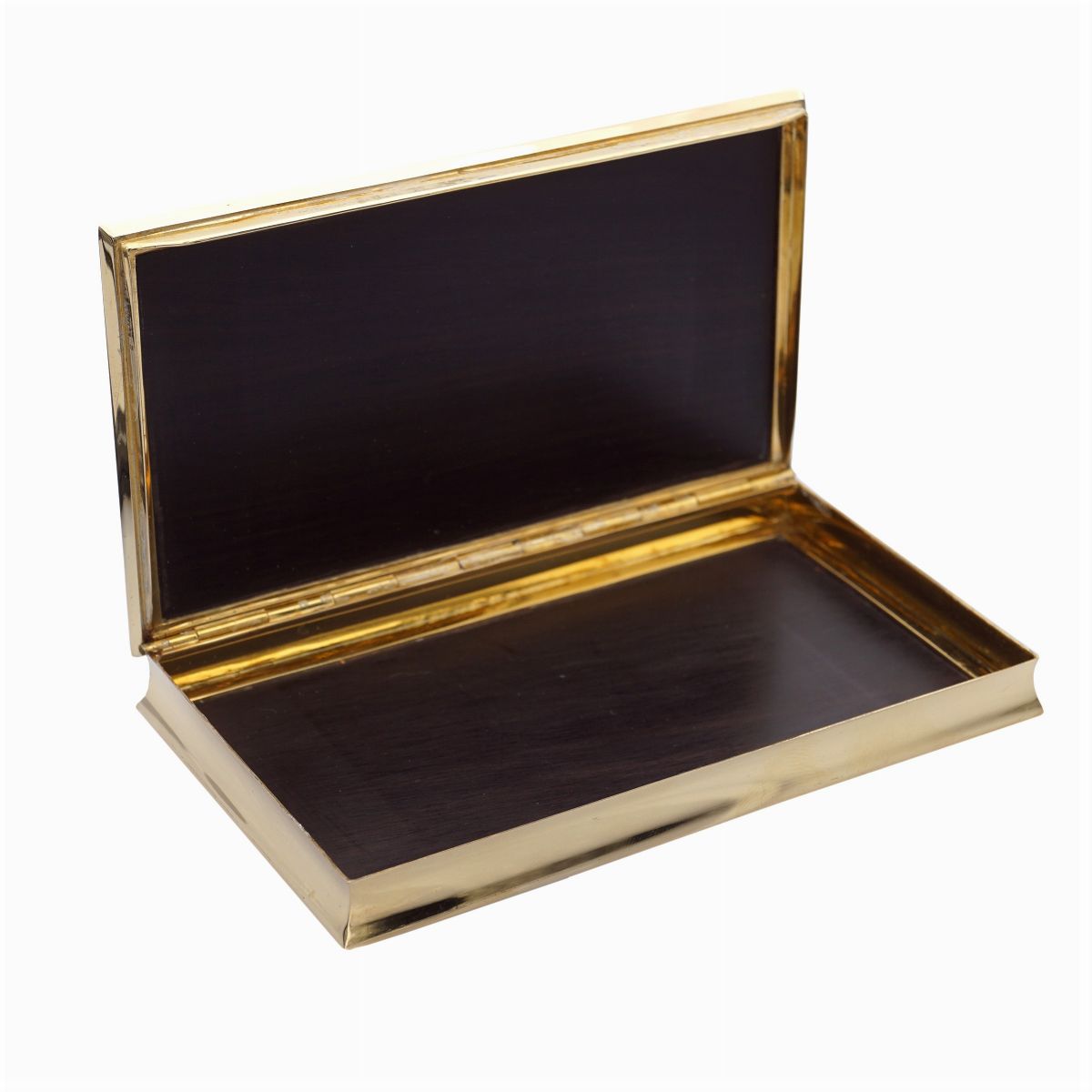 Scatola Rettangolare in Ebano e Oro Giallo 18kt