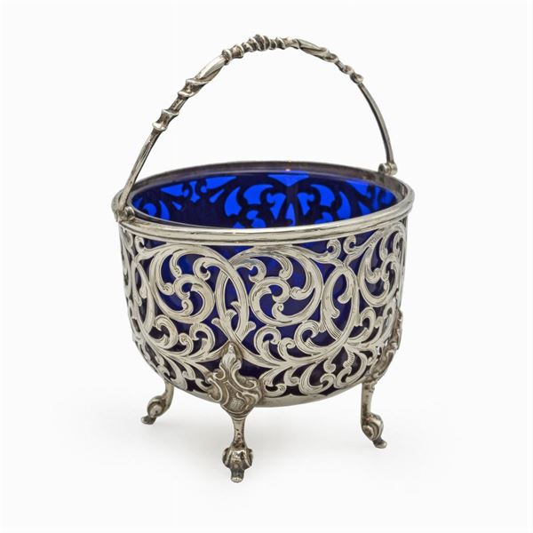 Basket with silver handle  (London, Queen Victoria)  - Auction FINE SILVER AND ART OF THE TABLE - Colasanti Casa d'Aste