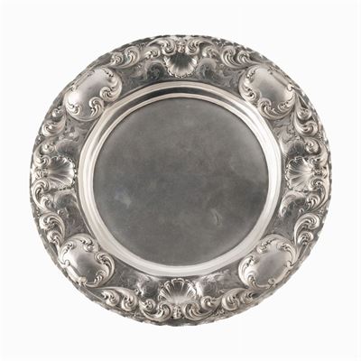 Vassoio Circolare in Argento, Collezione Calderoni, Milano