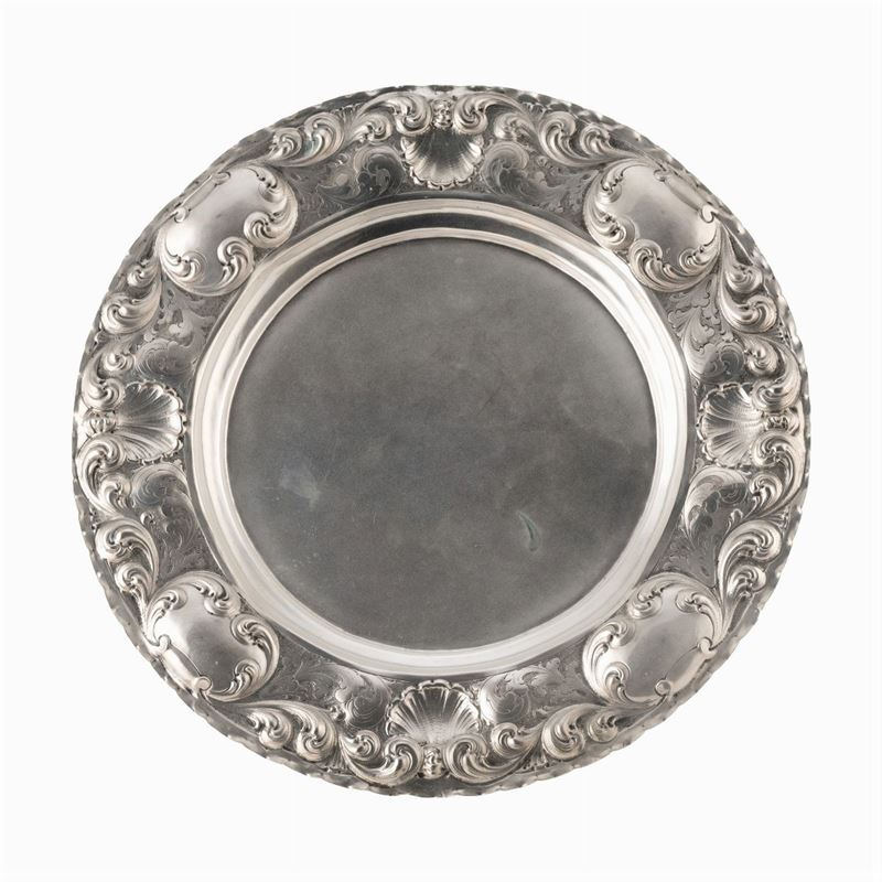 Vassoio Circolare in Argento, Collezione Calderoni, Milano
