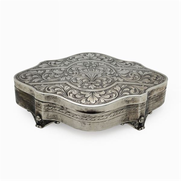 silver jewelery box  (Italy, Fascio marks, 1930/40s)  - Auction FINE SILVER AND ART OF THE TABLE - Colasanti Casa d'Aste
