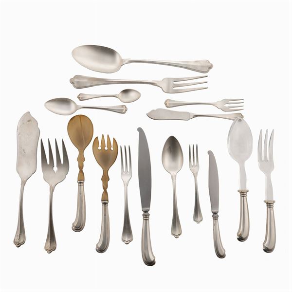 Silver flatware service (116)  (Italy, early 20th century)  - Auction FINE SILVER AND ART OF THE TABLE - Colasanti Casa d'Aste