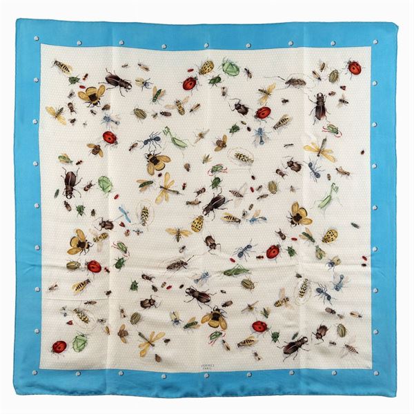 Hermès foulard carré collezione Les Insectes