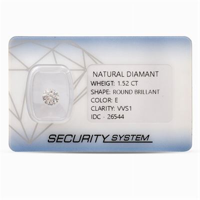 Diamante Taglio Brillante Ct 1,52 in Blister