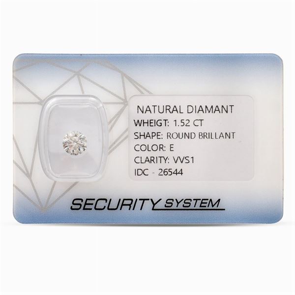 Diamante taglio brillante ct 1,52 in blister