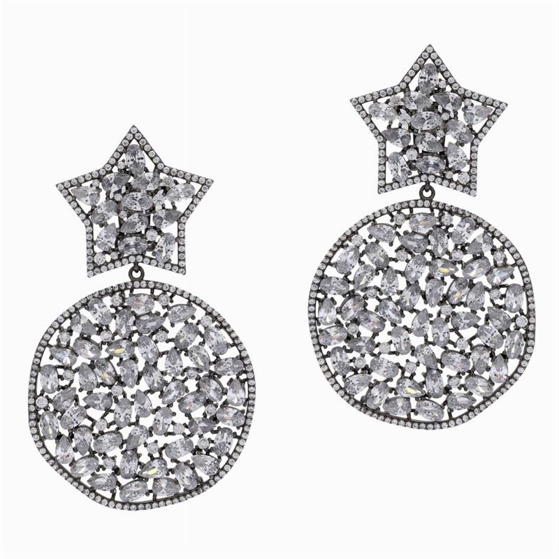 Orecchini Bijou Pendenti Stella con Cerchio