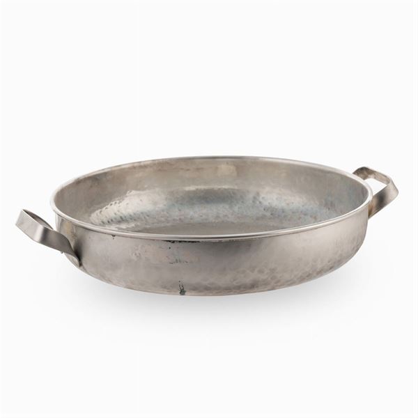 Two-handled silver pan  (Italy, 20th century)  - Auction FINE SILVER AND ART OF THE TABLE - Colasanti Casa d'Aste