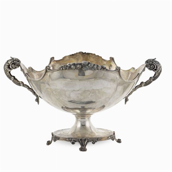 Silver centerpiece with two handles