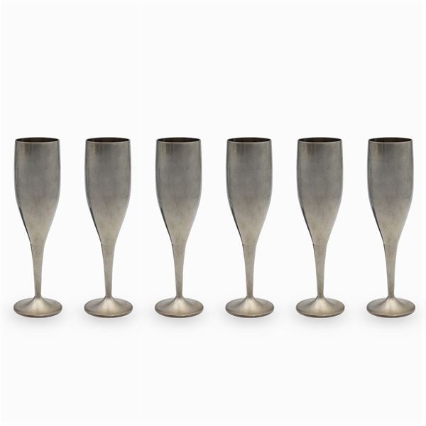 Set di flutes in argento (6)