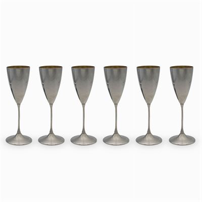 Set di Flutes in Argento e Argento Dorato (6)