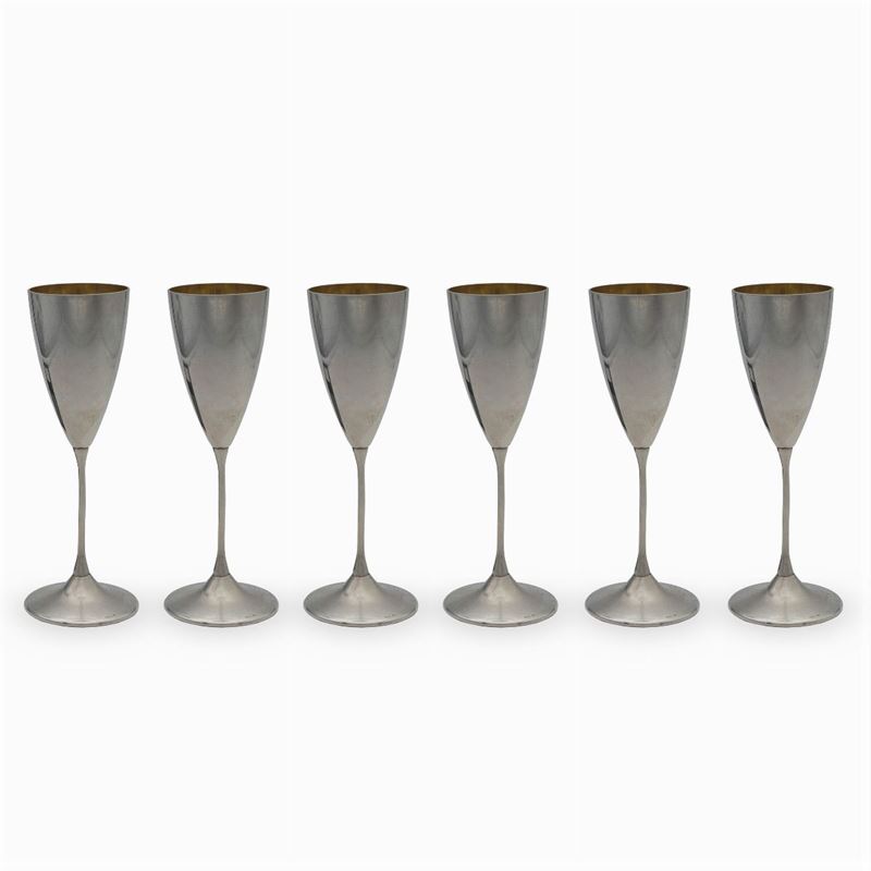 Set di Flutes in Argento e Argento Dorato (6)