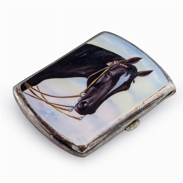 Silver and polychrome enamel snuff box