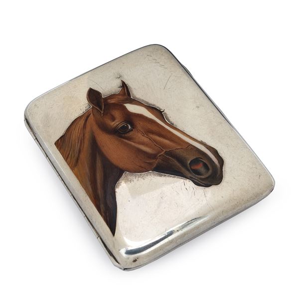 Silver and polychrome enamel snuff box  (Germany, early 20th century)  - Auction FINE SILVER AND ART OF THE TABLE - Colasanti Casa d'Aste