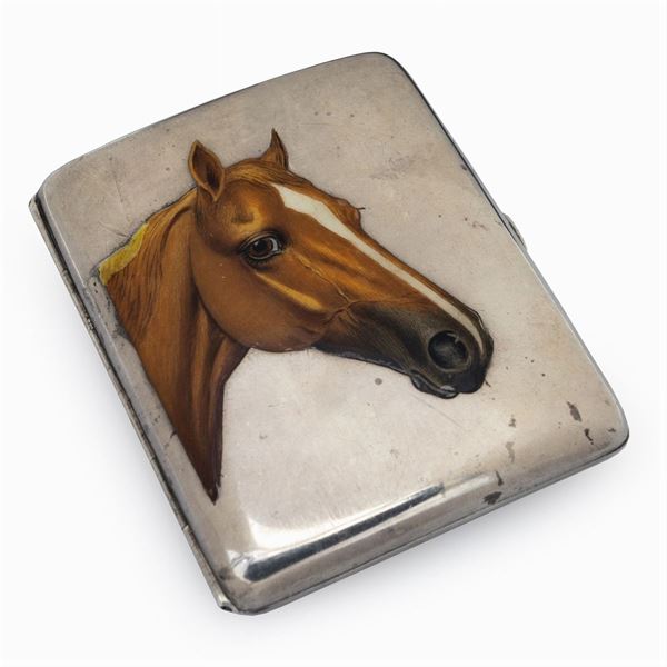 Silver and polychrome enamel snuffbox