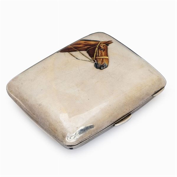 Silver and polychrome enamel snuff box