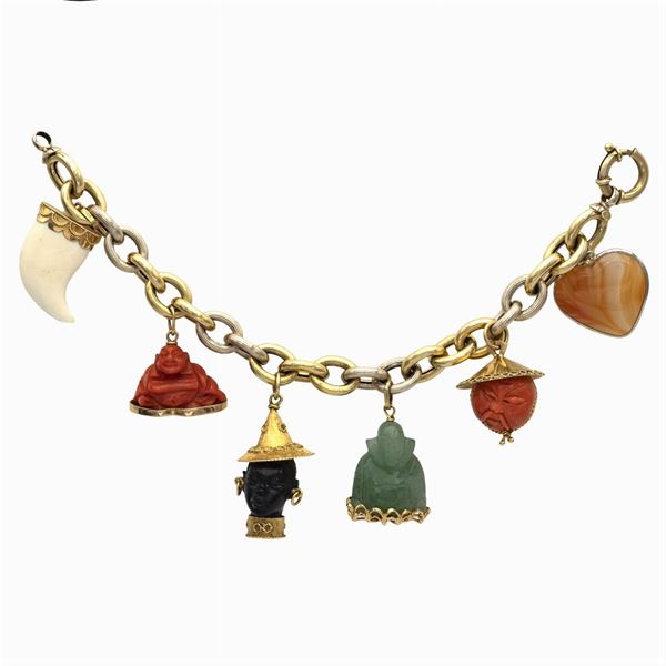 Bracciale charms in oro giallo 18kt