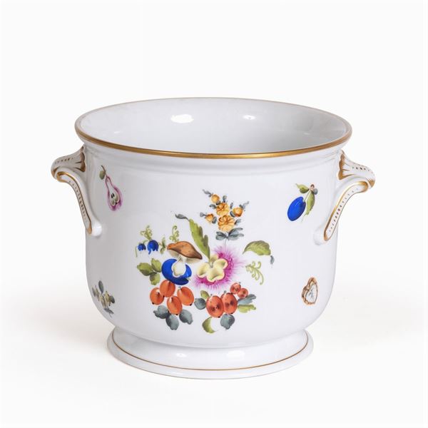 Herend for Candida Tupini, large porcelain cachepot  (Hungary, 20th century)  - Auction FINE SILVER AND ART OF THE TABLE - Colasanti Casa d'Aste