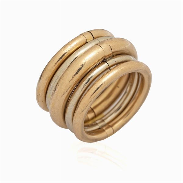 Pomellato, anello cinque fedi snodabili