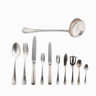 Servizio di Posate Ottagonale in Argento (315)
