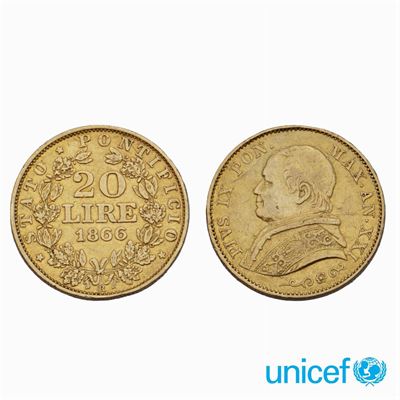 Marengo 20 Lire Pio IX