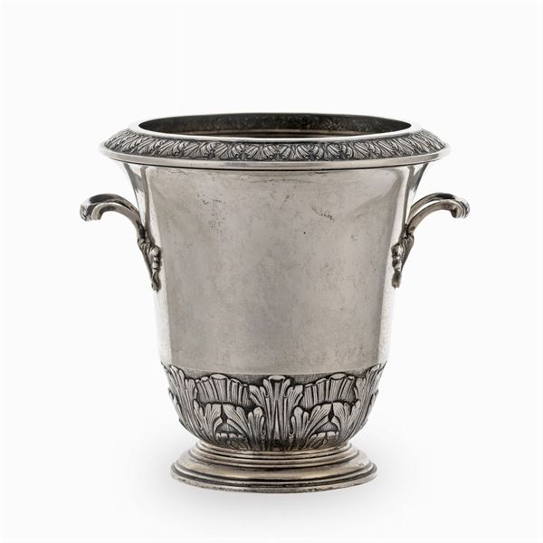 Silver bottle bucket  (Italy, 20th century)  - Auction FINE SILVER AND ART OF THE TABLE - Colasanti Casa d'Aste