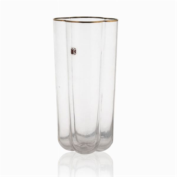 Carlo Moretti, vaso in vetro soffiato e oro
