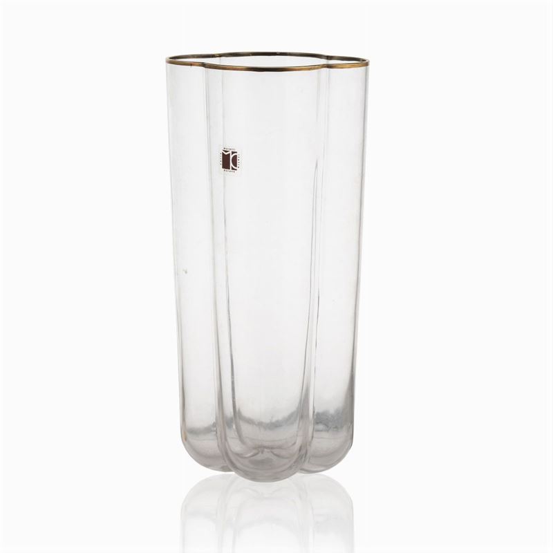 Carlo Moretti, Vaso in Vetro Soffiato e Oro