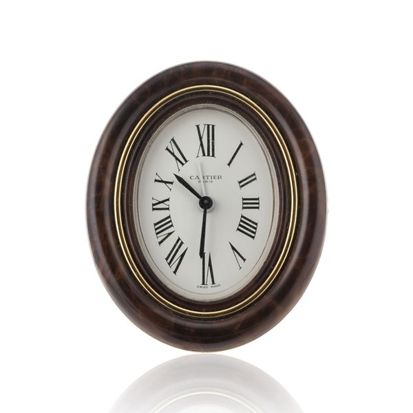Cartier, orologio da tavolo con sveglia vintage  (Francia, XX Sec.)  - Asta ARGENTI E ARTE DELLA TAVOLA - Colasanti Casa d'Aste