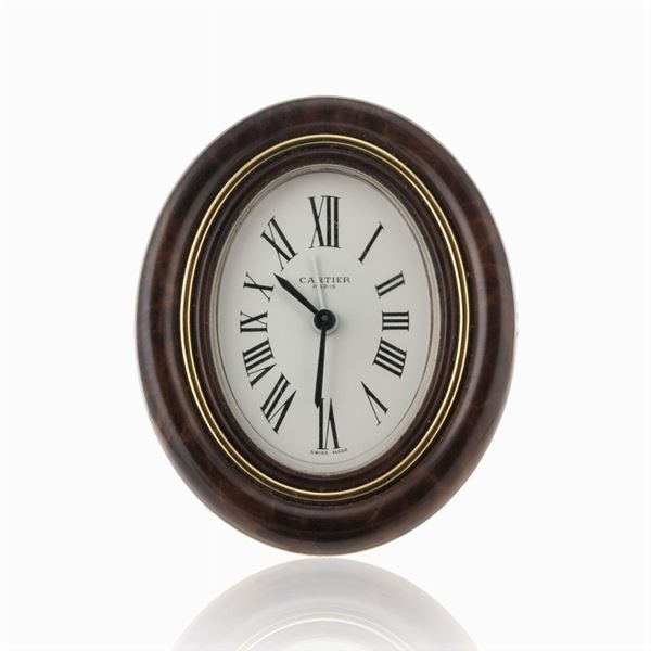 Cartier, orologio da tavolo con sveglia vintage