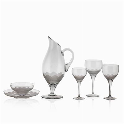 Bjorn Wiinblad, Prod. Rosenthal Studio Linie, Servizio di Bicchieri in Cristallo (53)