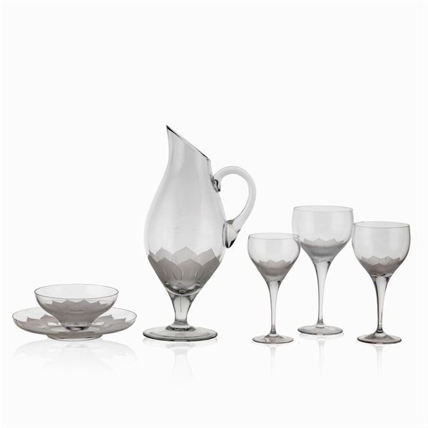 Bjorn Wiinblad, prod. Rosenthal Studio Linie, crystal glasses service (53)  (Germany, 1970s)  - Auction FINE SILVER AND ART OF THE TABLE - Colasanti Casa d'Aste