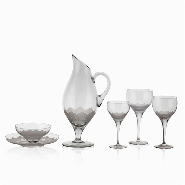 Bjorn Wiinblad, prod. Rosenthal  Studio Linie, servizio di bicchieri in cristallo (53)