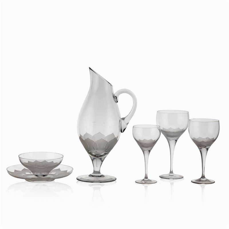 Bjorn Wiinblad, Prod. Rosenthal Studio Linie, Servizio di Bicchieri in Cristallo (53)