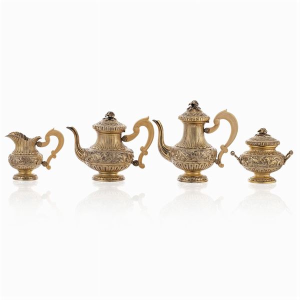 Gilded silver Tea and coffee service (4)