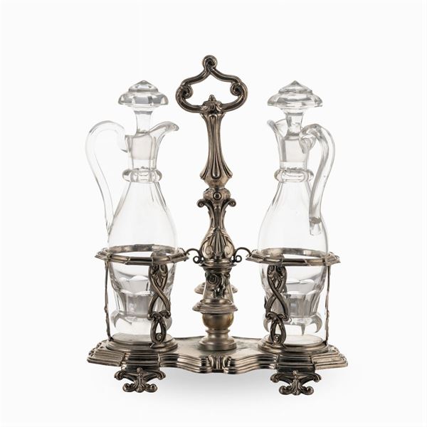 Silver cruet  (Italy, second half of the 19th century)  - Auction FINE SILVER AND ART OF THE TABLE - Colasanti Casa d'Aste