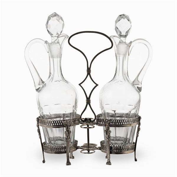 Silver oil cruet