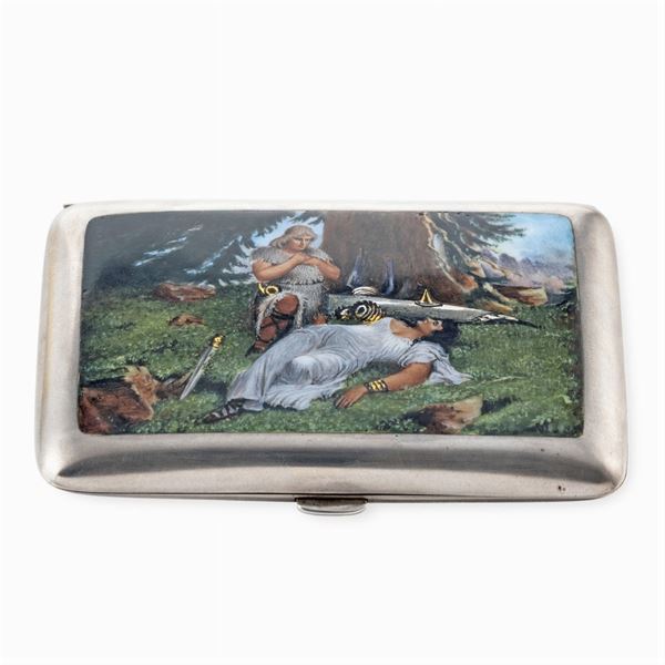 Silver and polychrome enamel snuff box  (Germany, early 20th century)  - Auction FINE SILVER AND ART OF THE TABLE - Colasanti Casa d'Aste