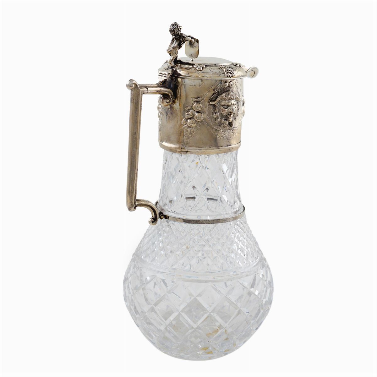 Caraffa in Argento e Cristallo Molato