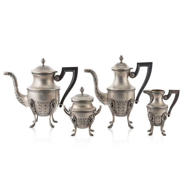 Silver and gilt silver Tea and coffee service(4)