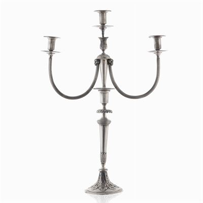 Candelabro in Argento a Tre Luci