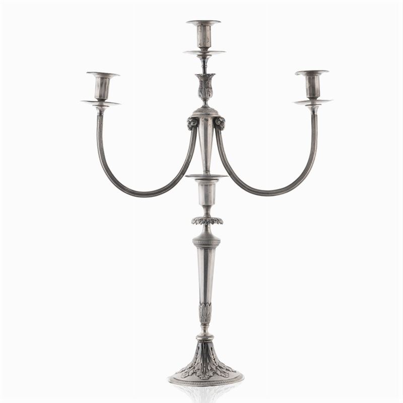 Candelabro in Argento a Tre Luci