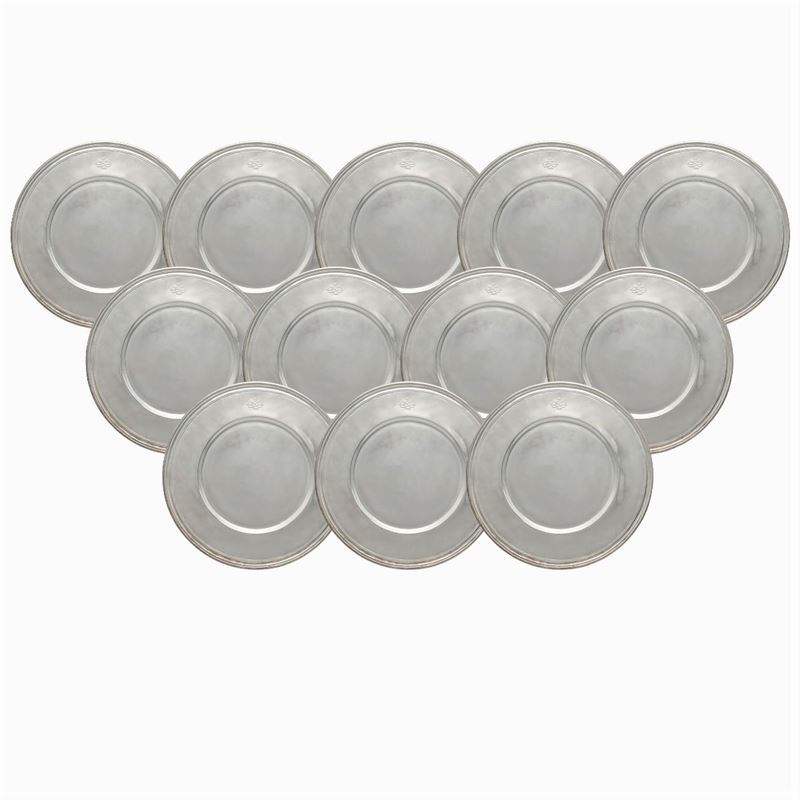 Set di Sottopiatti in Metallo Argentato (12)