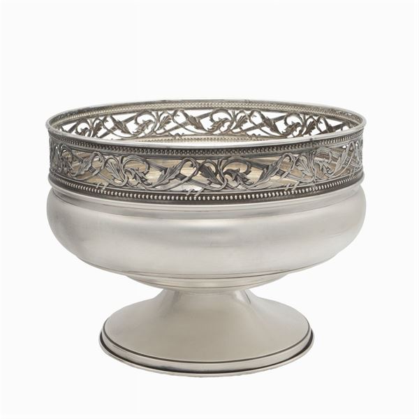 Silver centerpiece stand  (Italy, 20th century)  - Auction FINE SILVER AND ART OF THE TABLE - Colasanti Casa d'Aste