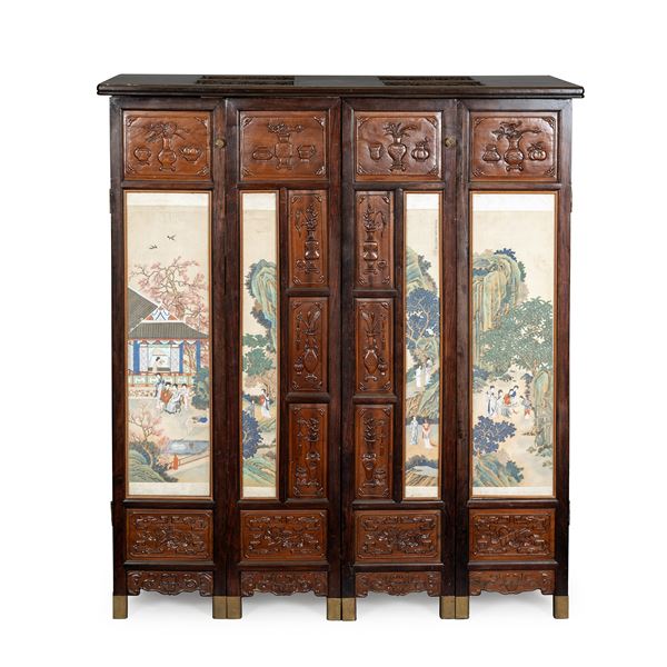 Mobile credenza in legno  (Cina, XIX-XX Sec.)  - Asta Dipinti Antichi, Arredi, Sculture e Oggetti d'Arte - Colasanti Casa d'Aste