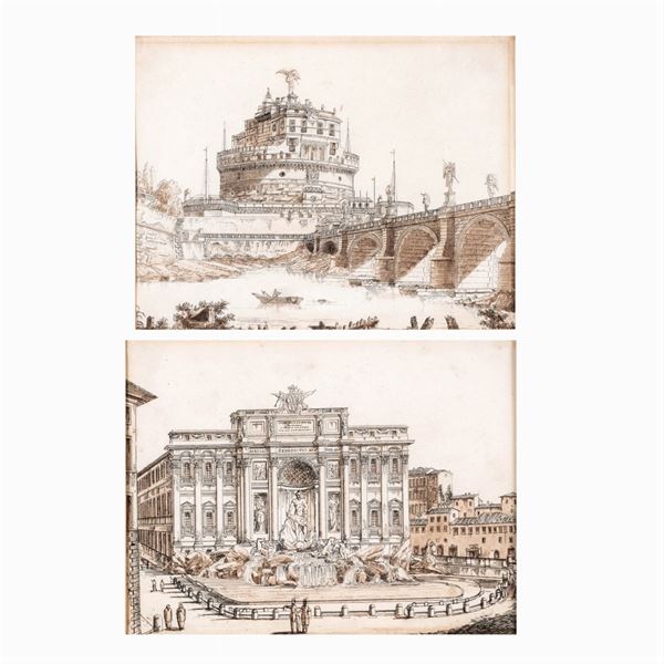 Painter active in Rome  (19th century)  - Auction Old Master Paintings, Furniture, Sculpture and  Works of Art - Colasanti Casa d'Aste