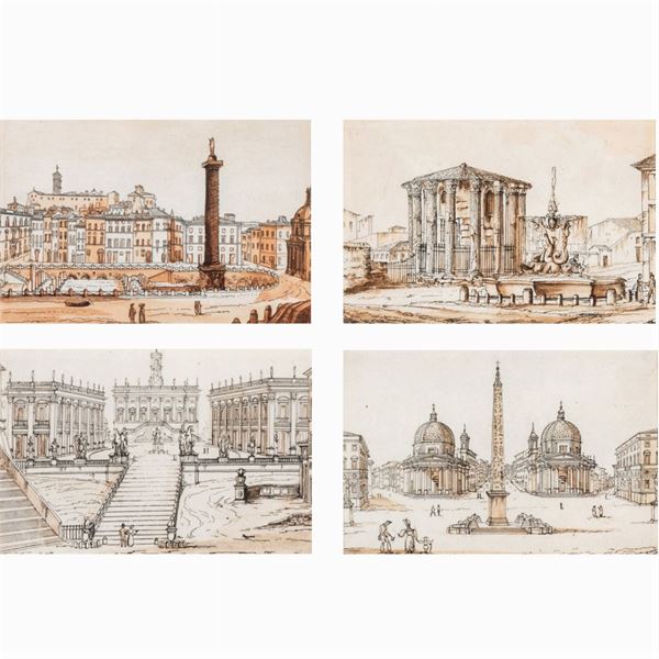 Pittore attivo a Roma  (XIX Sec.)  - Asta Dipinti Antichi, Arredi, Sculture e Oggetti d'Arte - Colasanti Casa d'Aste