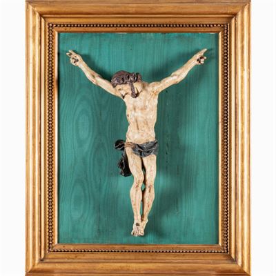 Scultura di Cristo Crocifisso in Legno Scolpito